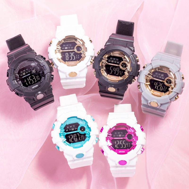 Unisex Round Digital Electronic Watch, Multifunctional Luminous Calendar Alarm Clock Chronograph Electronic Watch, Good Gift