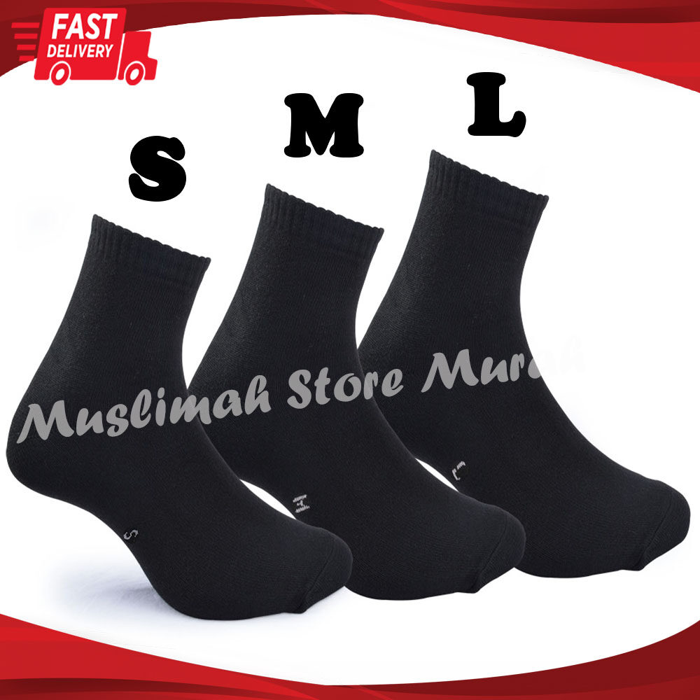 Hitam Stoking School Black Socks Stokin Sekolah Stokin Kerja Socks Men School Socks