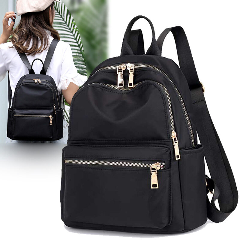 2021 new chibao Korean Nylon Backpack women's simple Oxford backpack women's large capacity canvas schoolbag HSL3