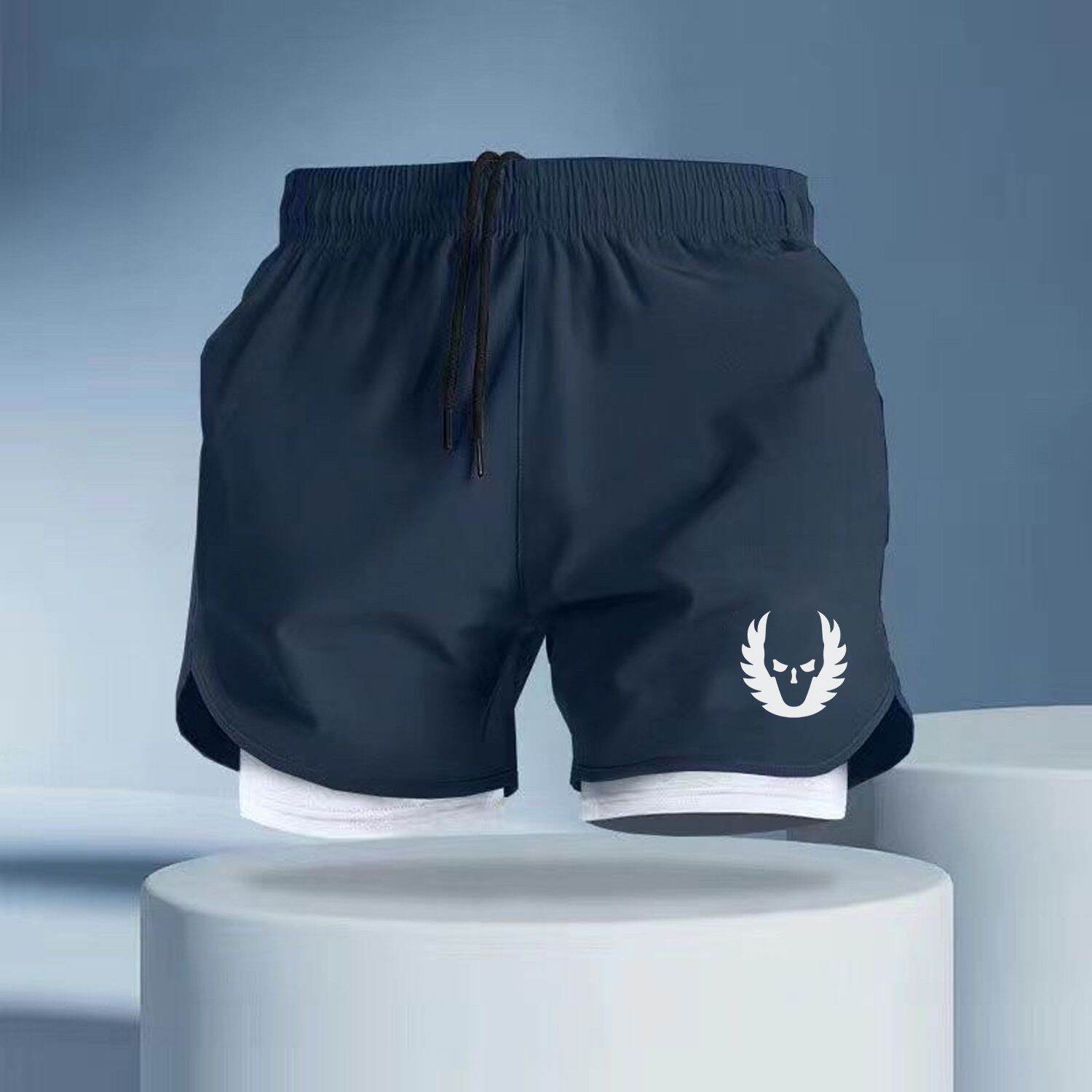 Oregon Ice Silk Quick Dry Shorts Men's Running Training Three-quarter Length Fitness Sports Pants Breathable Elastic Waist Basketball