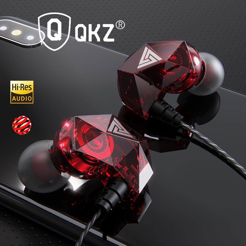 QKZ AK2 In-ear Headphones with Microphone Metal Heavy Bass Earphones 3.5mm Sports In-ear HiFi Sound Earphone with Mic