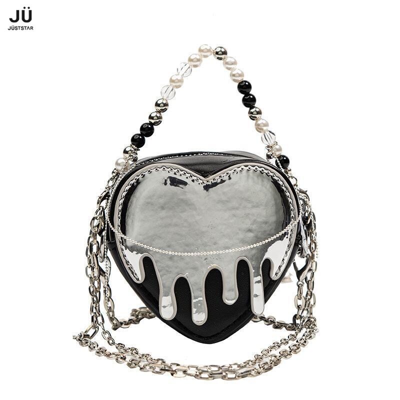 Just Star Y2K dissolved heart Mini chain lipstick headset pack