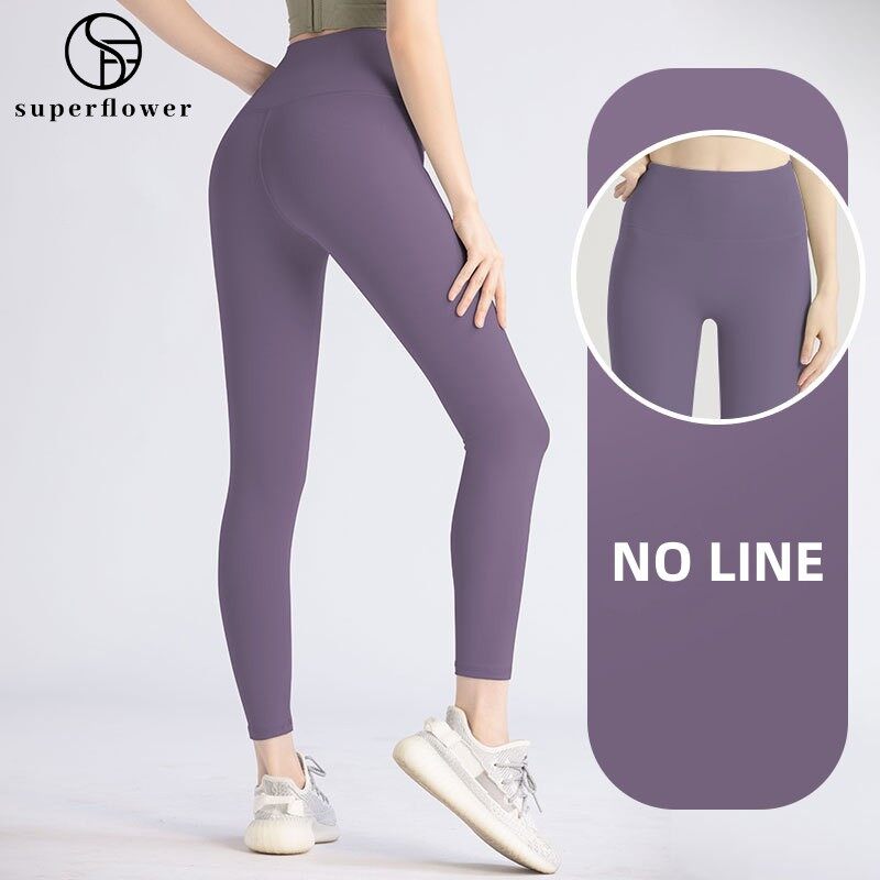 SUPERFLOWER Womens No Embarrassing Line Slimming Pants Hight Waist Yoga Pants Tummy Control Workout Leggings for Women
