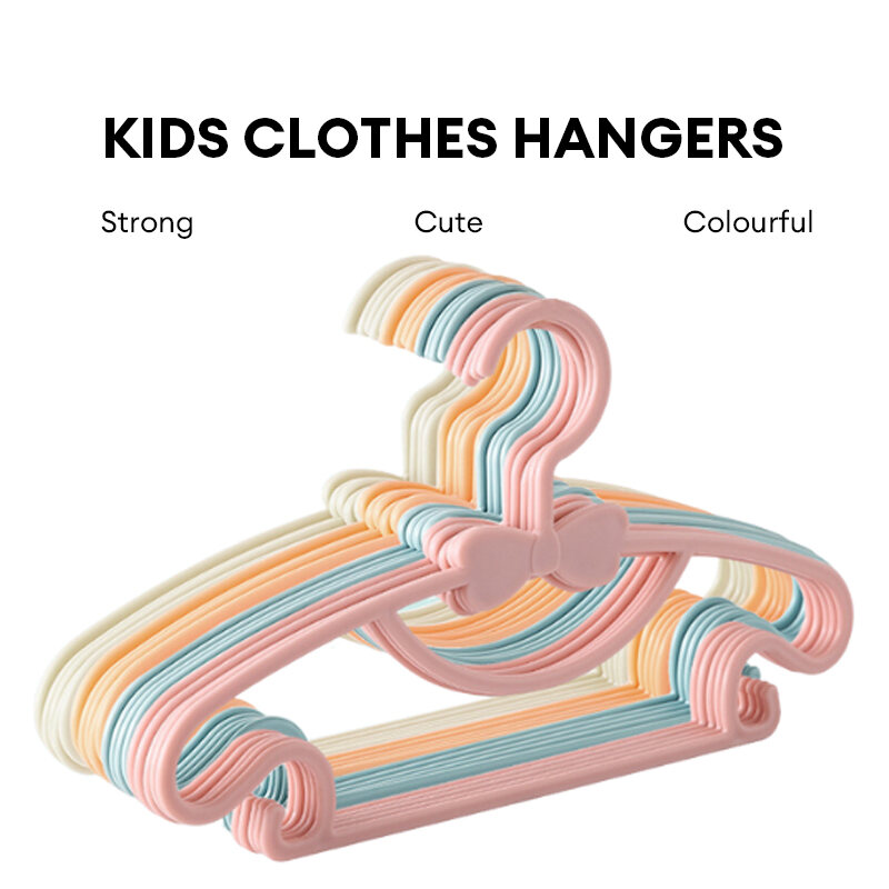 10PCS Kids Hanger Budak Expandable Baby Kids Clothes Hanger Kanak-Kanak Anti Slip Cute Cartoon Kids Hanger Baju Sangkut Baju Bayi Premium High Quality