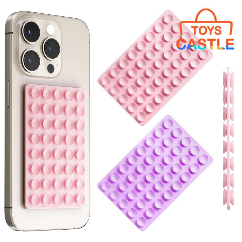 [Fast Shipping] Double Side Silicone Pad Holder For Phone Sucker Suction Cellphone Grip Hand-Free Mobile Accessory, Reusable Suction Cup, Universal for Smartphone, Car Dashboard, Wall, Desk, Easy to U