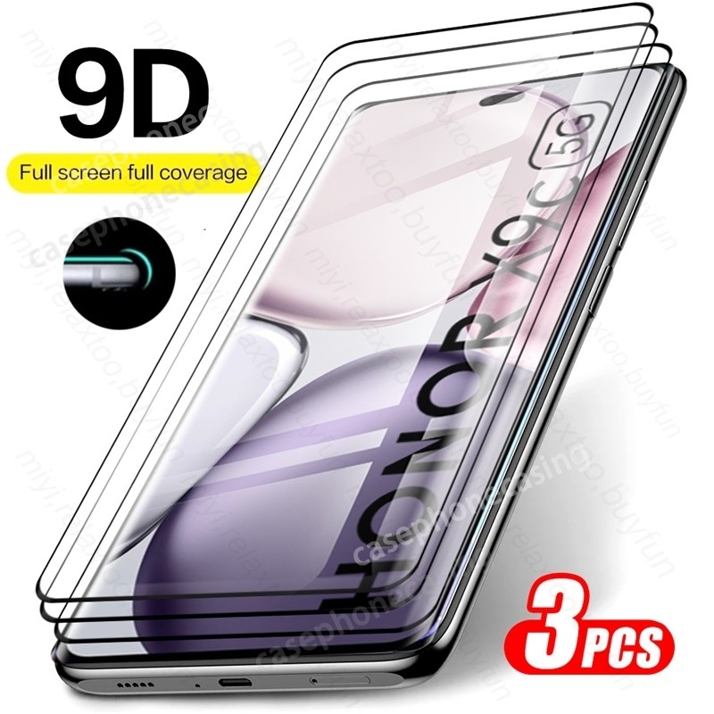 For HONOR X9C X9A X9B 9A 9B 9C HonorX9C 5G Curved Screen Protector Anti Scratch 9H Hardness Anti Scratch Full Cover Tempered Glass HD Clear View Film Protective Glass