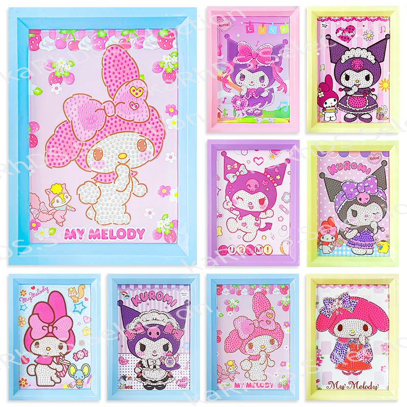 (Random)Kuromi Melody Diamond Beads Painting kids sanrio cute cartoon DIY Creative Gift