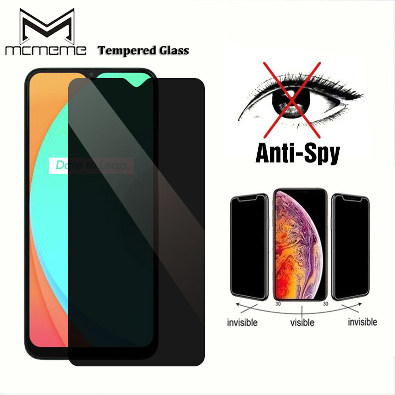 Anti-Spy Privacy Tempered Glass Realme C75 C75x C71 C67 C65 C63 C61 C51 C53 C55 C35 C33 C30 C30s C25 C25s C21y C25y C11 2021 C15 C12 C3 C21 C20 C17 Private Screen Protector