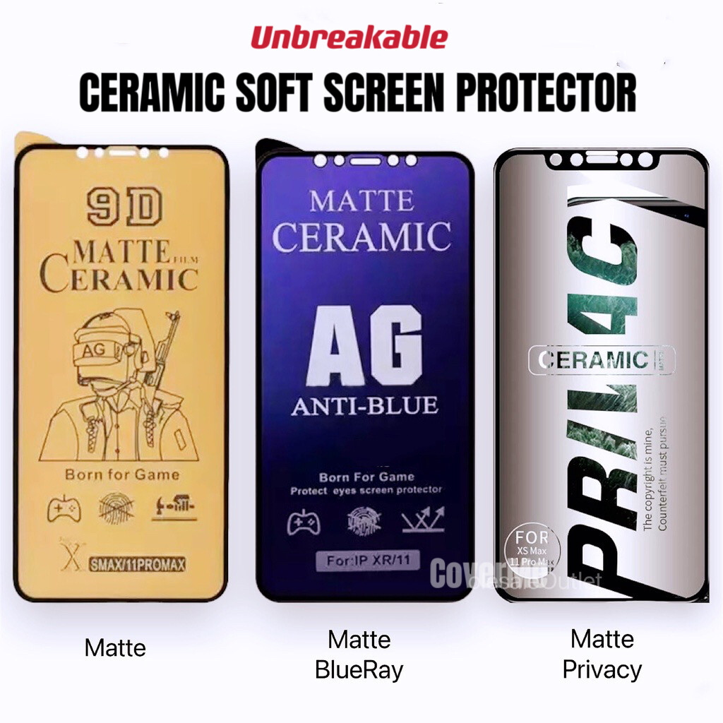 iP Phone 11 12 13 14 15 16 Pro Max X XS XS MAX XR 5 6 6s 6+ 6s+ 7 8 7+ 8+ SE 2020 Mini Ceramic Matte Screen Protector