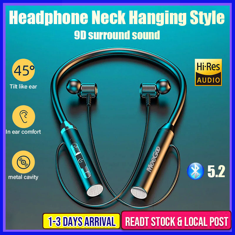 Bluetooth Earphone Neckband Wireless Earbuds IPX5 Waterproof Headphone 9D Stereo Bass Headset with Mic Magnetic Sports 