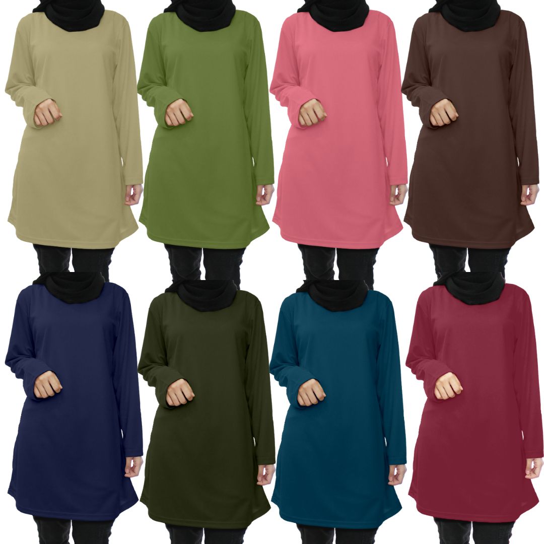 ALGITUS MUSLIMAH MICROFIBER QUICK DRY JERSEY PREMIUM / BAJU SUKAN MUSLIMAH LABUH (MICROFIBER PREMIUM)