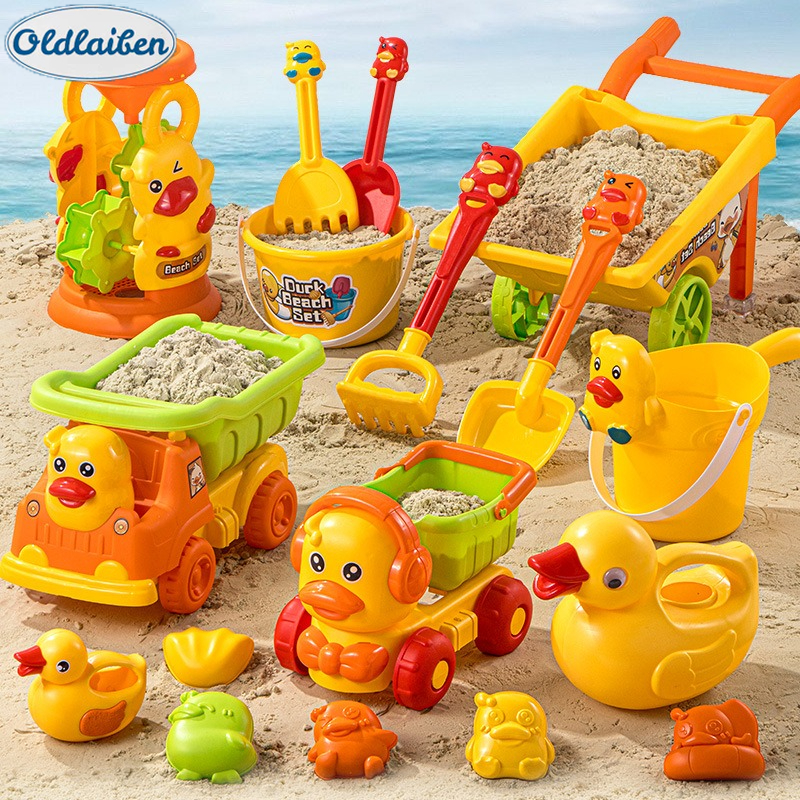 Oldlaiben Beach Toys for Kids Beach Game Set Digging Shovel Bucket Sand Toy Mainan Pasir Pantai 