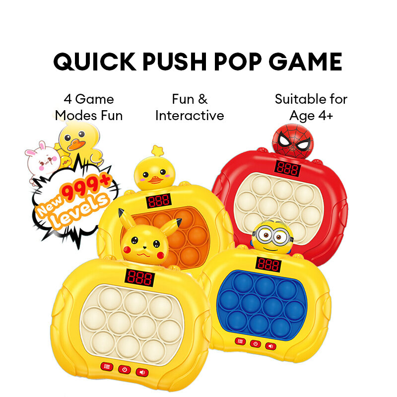 Electric quick push Game 4 modes pop It game machine finger movement brain game children toys