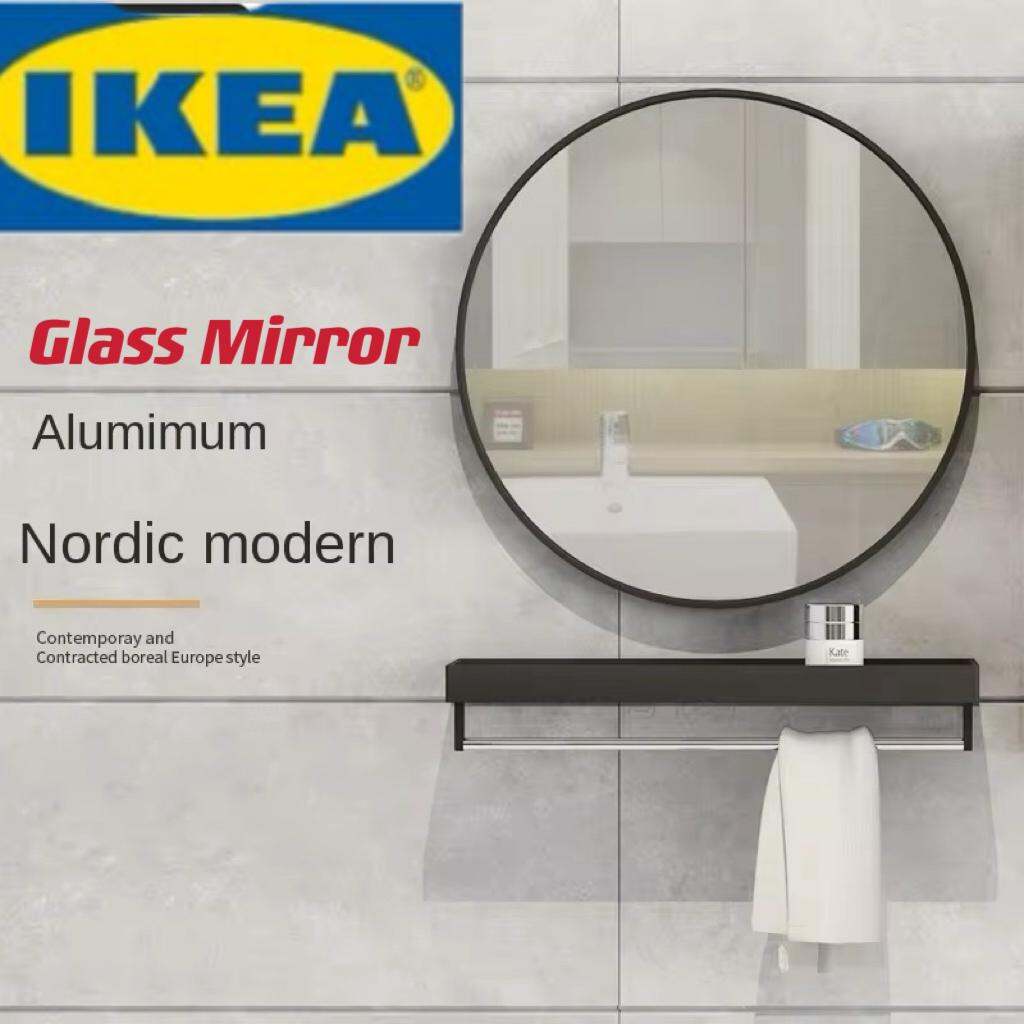 17cmx17cm Round Mirror Glass Wall Hanging/Cermin Bulat hiasan Dinding